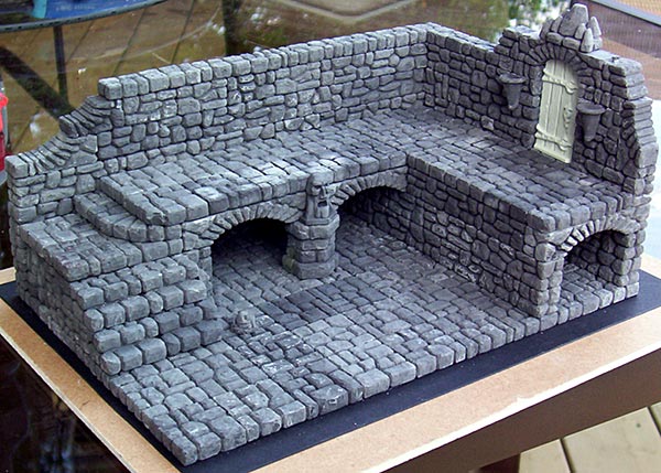 The larger dungeon room under construction