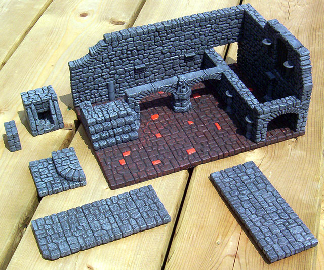 The dungeon room opened to show its passages